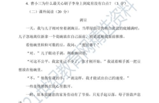 五年级语文下册期末试卷,全面检测学生语文素养